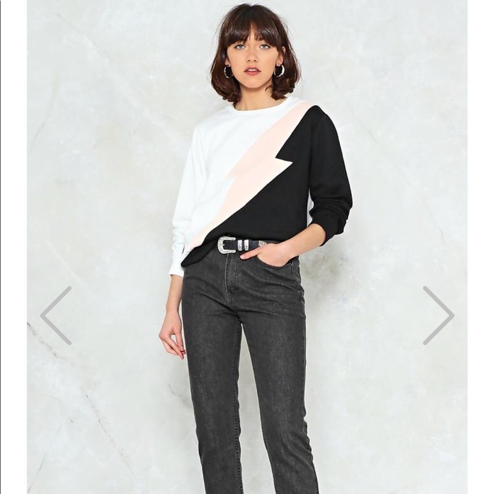 Nasty gal strike lucky contrast sweater